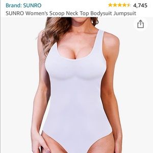 (SOLD) SUNRO Women's Scoop Neck Top Bodysuit Jumpsuit